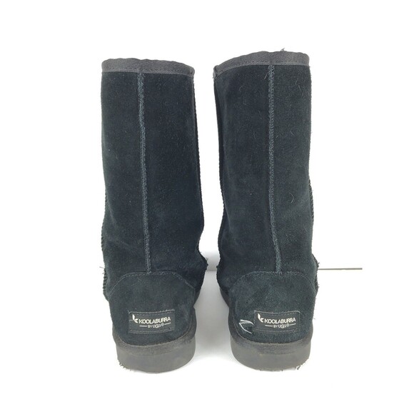 Koolaburra UGG Boots Girls Sz 4 Black Sherpa Boots Outdoor Fall Winter - Picture 4 of 8